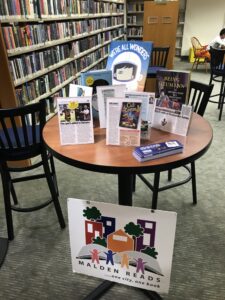 Malden Library book display for Wonder