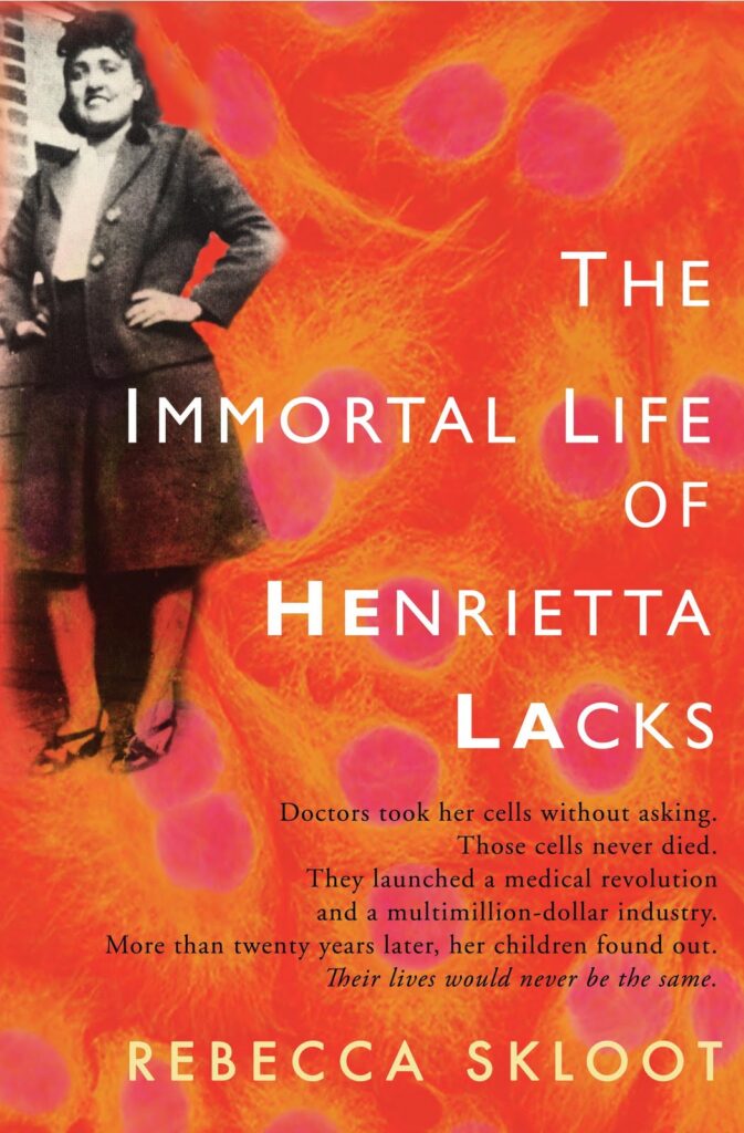 book cover for The Immortal Life of Henrietta Lacks by Rebecca Skloot