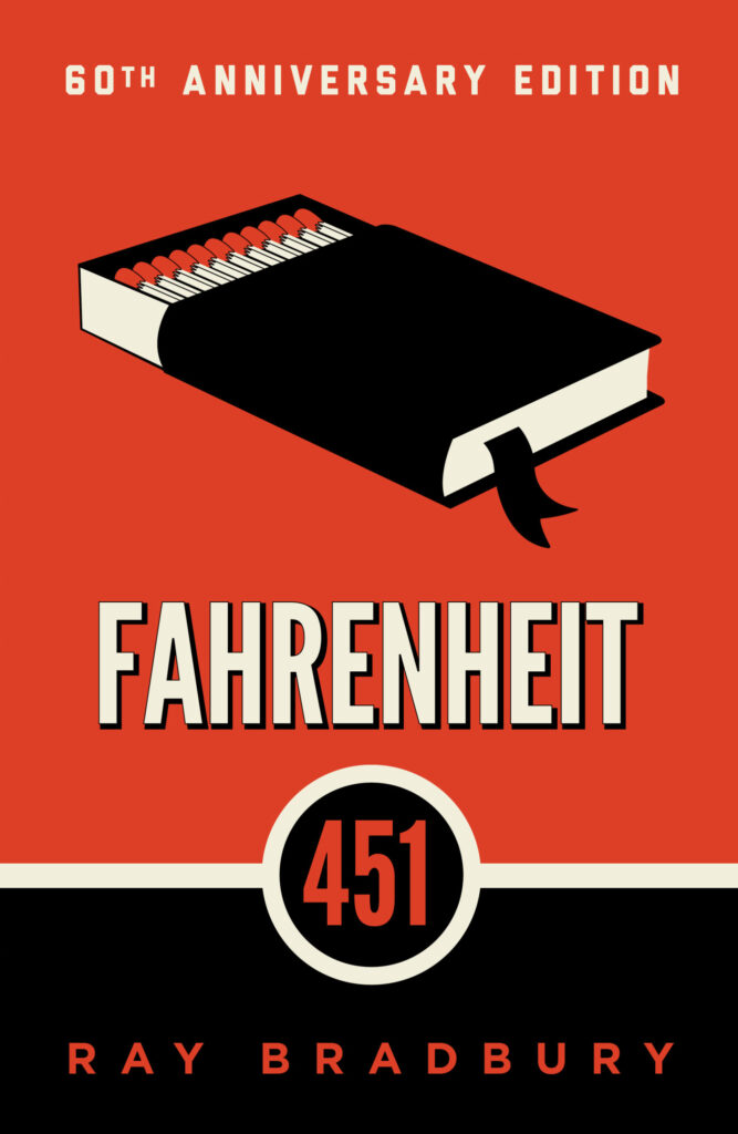 book cover for Fahrenheit 451 by Ray Bradbury